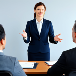 Persuasive Oratory in Insurance**

"A professional insurance broker, fully clothed in business attire, confidently presenting to a small group of potential clients in a modern office setting. They are gesturing warmly and engaging with the audience. The atmosphere is positive and informative. Safe for work, appropriate content, professional presentation, perfect anatomy, natural pose, well-formed hands, proper finger count, family-friendly, high quality."

**