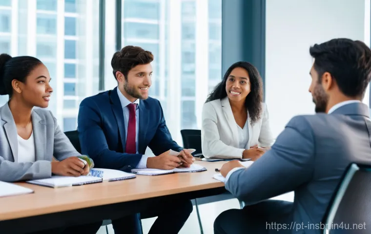 보험중개사 시험 준비를 위한 최신 가이드북 - **Prompt for Professional Development:**
    "A diverse group of five aspiring insurance professiona...