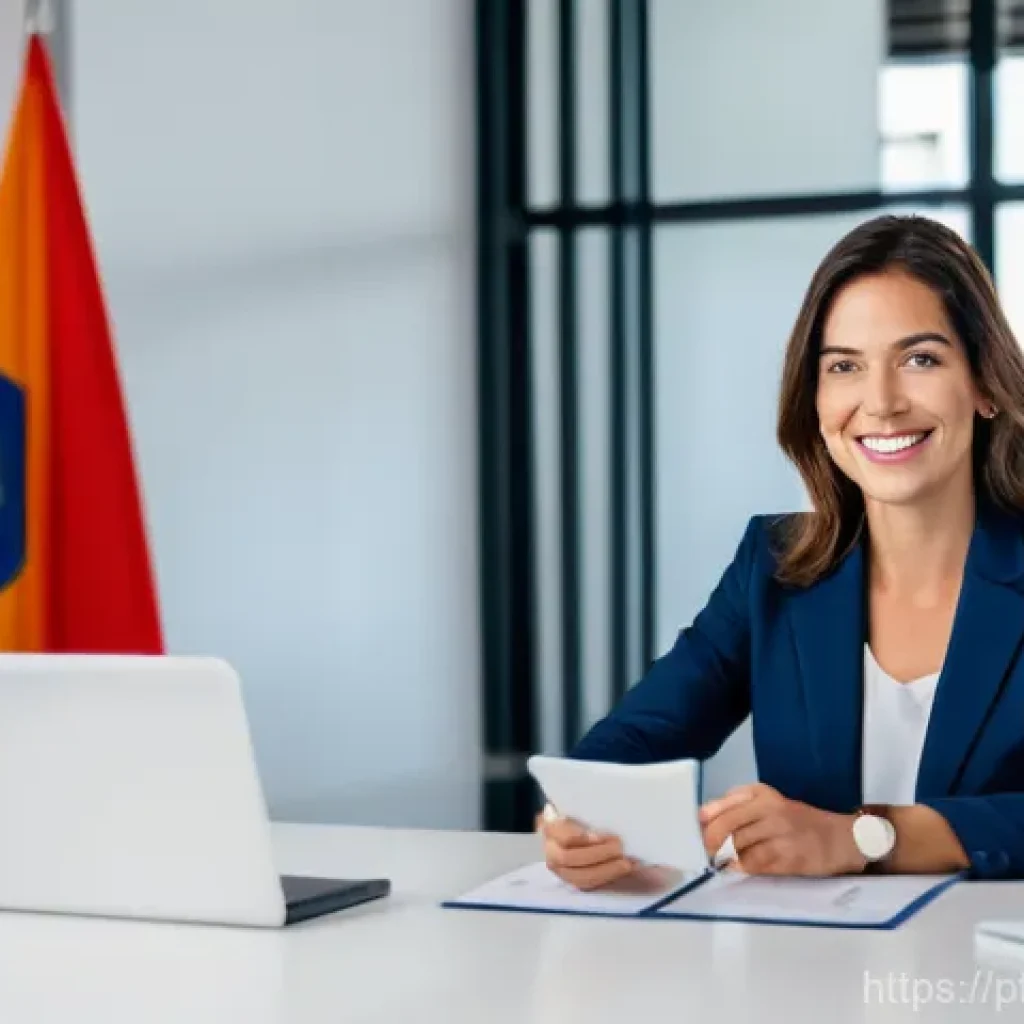 보험중개사 시험 중 급수별 차이 - **Prompt for "Mediador de Seguros (Agente)" (Insurance Agent):**
    "A professional, smiling female...