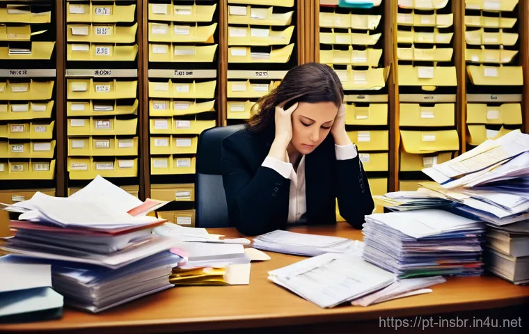 보험중개사와 관련된 고객 관계 관리 성공 사례 연구 분석 및 사례 - **Prompt 1: The Overwhelmed Broker's Desk (Pre-CRM Chaos)**
A professional female insurance brok...