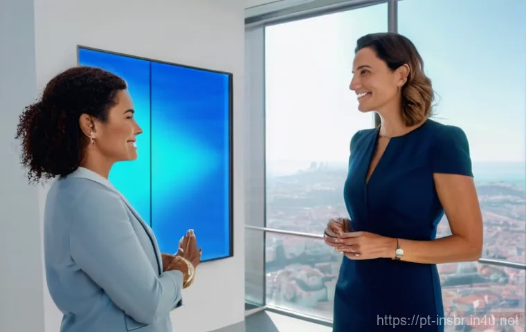 보험중개사와 관련된 최신 보험 기술 성공 사례 연구 및 분석 - **Prompt:** A Portuguese insurance broker, a friendly and professional woman in her late 30s, dresse...