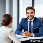 Home 19 보험중개사와 관련된 자격증 경쟁력 분석 - A confident Brazilian insurance broker in a modern office setting, dressed professionally in a busin...