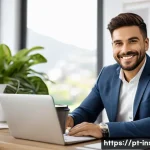 보험중개사 직업 만족도 조사 결과 - A professional insurance broker in a modern Brazilian office, wearing smart business casual attire a...